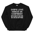 God's Love Makes Us Confident Sweatshirt Peachy Sunday