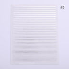 Gold 3D Nail Sticker Curve Stripe Lines Nails Stickers Gradient Adhesive Striping Tape Nail Foil Nail Art Stickers Decals Silver Strip Line Nail Decal Self-Adhesive 3D Wave Decal Decoration Metallic Curve Design Decoration for Women Girls Stevvex