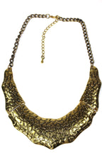 Gold Animal Print Choker Necklace Bold Statement Collar