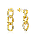 925 Sterling Silver D Drop Moissanite VVS1 Diamond Dangle Earrings - Luxury BandsCo Straps