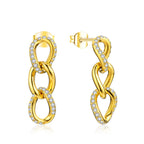 925 Sterling Silver D Drop Moissanite VVS1 Diamond Dangle Earrings - Luxury BandsCo Straps