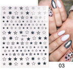 Gold Christmas Snowflake 3D Nail Stickers Sparkly Iridescent Silver Xmas Tree Elk Deer Transfer Sliders Winter Nails Accessories Design Decor Tip Transfer Nail Decals Sticker For Pretty Girl Self-Adhesive Nail Decals Designer Nail Stickers Stevvex