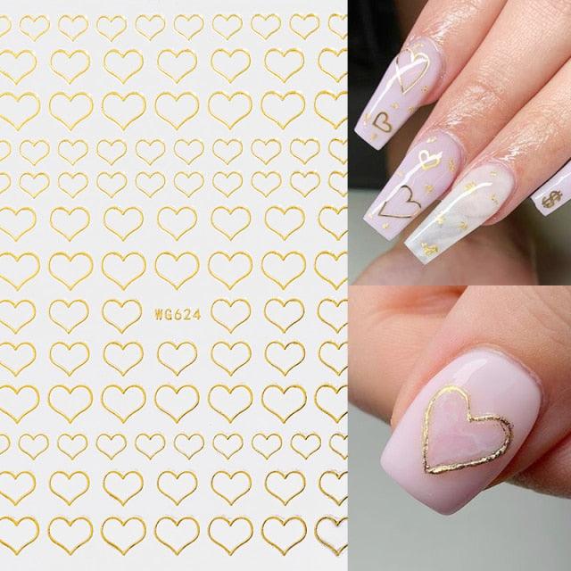 Gold Christmas Snowflake 3D Nail Stickers Sparkly Iridescent Silver Xmas Tree Elk Deer Transfer Sliders Winter Nails Accessories Design Decor Tip Transfer Nail Decals Sticker For Pretty Girl Self-Adhesive Nail Decals Designer Nail Stickers Stevvex