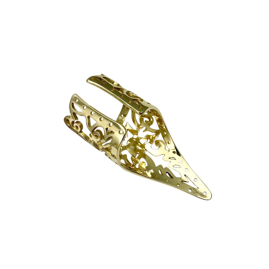 Khmer Temple Statement Ring Recycled Brass Bombshell Cambodian Artisan BandsCo Straps