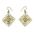 Angkor Bullet Earrings Recycled Brass Bullet Casing Handcast Peace Jewelry BandsCo Straps