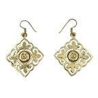 Angkor Bullet Earrings Recycled Brass Bullet Casing Handcast Peace Jewelry BandsCo Straps