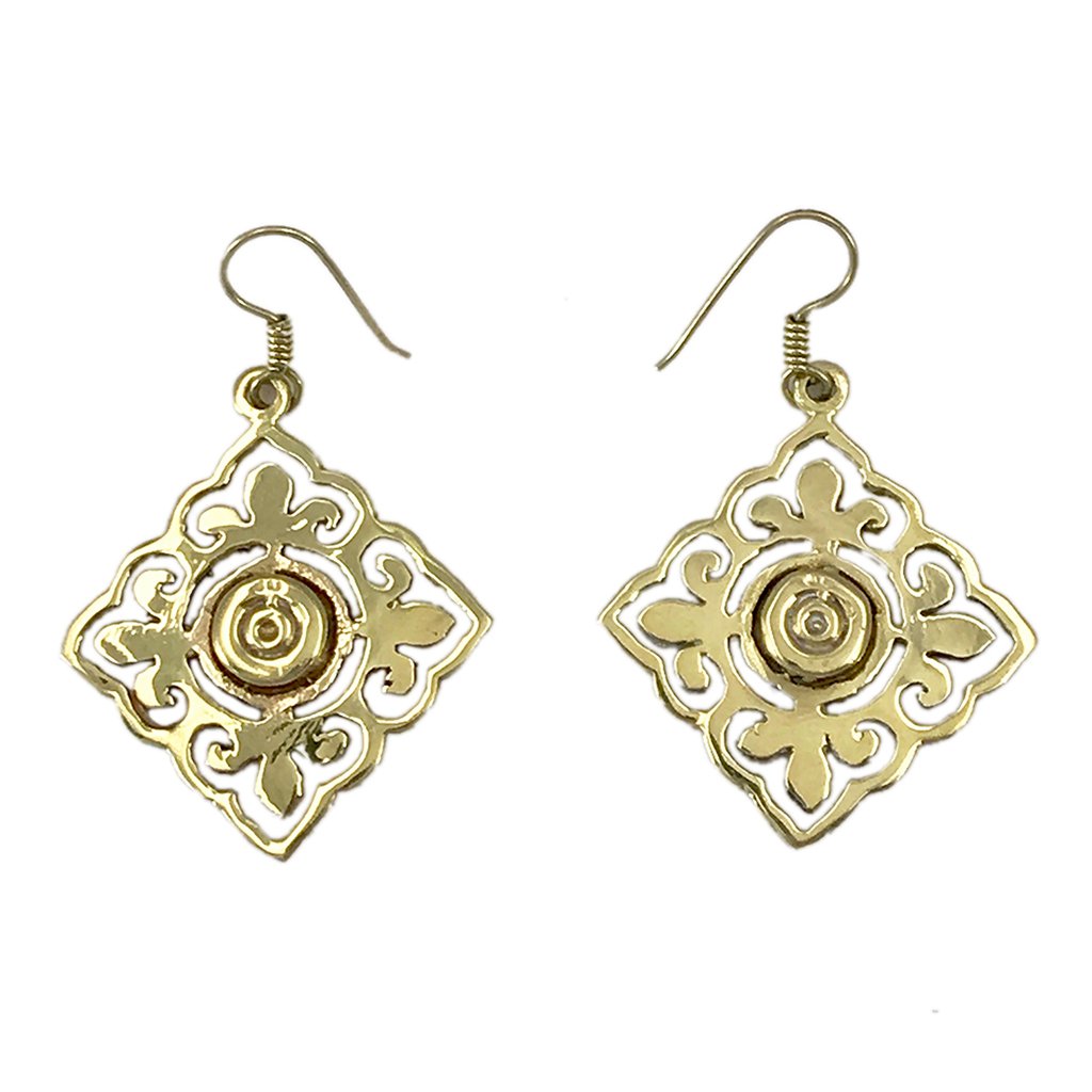 Angkor Bullet Earrings Recycled Brass Bullet Casing Handcast Peace Jewelry BandsCo Straps