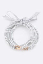 Gold Dust Stackable Bracelet Set For Women Adjustable
