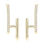 Moissanite Geometric Stud Earrings 925 Sterling Silver Push Back Gift For Women BandsCo Straps
