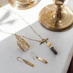 Peace Bar Earrings Recycled Brass Bombshell Handcast Cambodia Artisan Gift BandsCo Straps