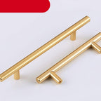 Gold Kitchen Door T Bar Straight Cupboard Handle Knobs Cabinet Pull Aluminum Alloy Handles Furniture Handle T Bar Handles for Kitchen Cabinets Door Brushed Brass Drawer Pulls Knobs Stainless Steel Furniture Hardware Stevvex