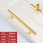 Gold Kitchen Door T Bar Straight Cupboard Handle Knobs Cabinet Pull Aluminum Alloy Handles Furniture Handle T Bar Handles for Kitchen Cabinets Door Brushed Brass Drawer Pulls Knobs Stainless Steel Furniture Hardware Stevvex