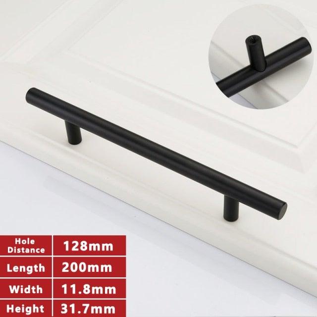 Gold Kitchen Door T Bar Straight Cupboard Handle Knobs Cabinet Pull Aluminum Alloy Handles Furniture Handle T Bar Handles for Kitchen Cabinets Door Brushed Brass Drawer Pulls Knobs Stainless Steel Furniture Hardware Stevvex