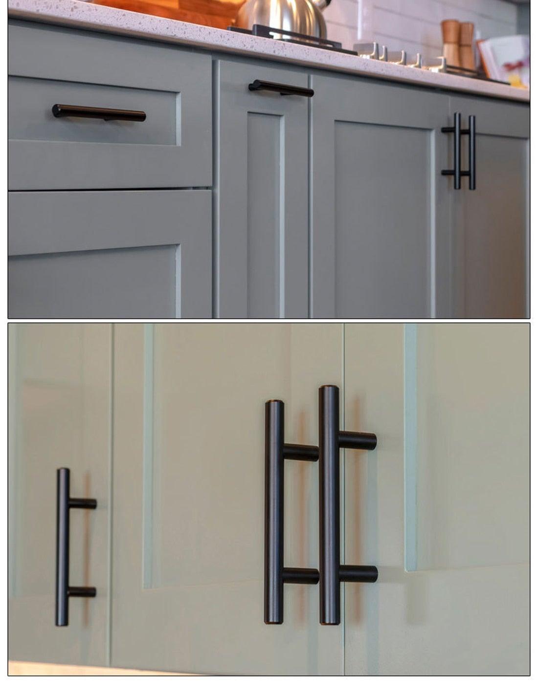 Gold Kitchen Door T Bar Straight Cupboard Handle Knobs Cabinet Pull Aluminum Alloy Handles Furniture Handle T Bar Handles for Kitchen Cabinets Door Brushed Brass Drawer Pulls Knobs Stainless Steel Furniture Hardware Stevvex