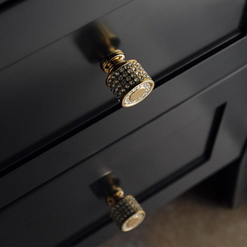 Gold Luxury Door Handles Zinc Alloy Cabinet Handle Drawer Knobs European Wardrobe Pulls Kitchen Furniture Handle Wardrobe Drawer Dresser Closet Furniture Door Handles Knobs Kitchen Office Home Hardware Stevvex