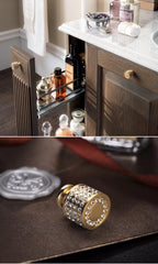 Gold Luxury Door Handles Zinc Alloy Cabinet Handle Drawer Knobs European Wardrobe Pulls Kitchen Furniture Handle Wardrobe Drawer Dresser Closet Furniture Door Handles Knobs Kitchen Office Home Hardware Stevvex