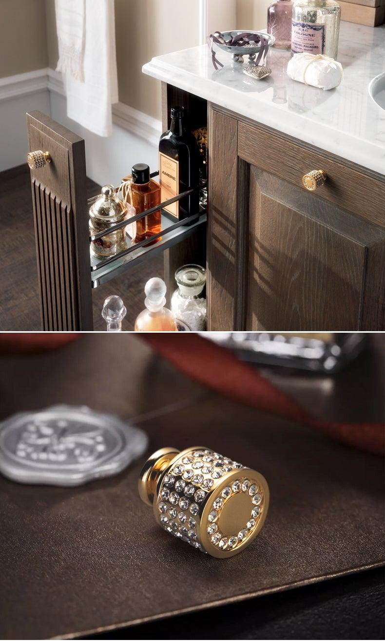 Gold Luxury Door Handles Zinc Alloy Cabinet Handle Drawer Knobs European Wardrobe Pulls Kitchen Furniture Handle Wardrobe Drawer Dresser Closet Furniture Door Handles Knobs Kitchen Office Home Hardware Stevvex