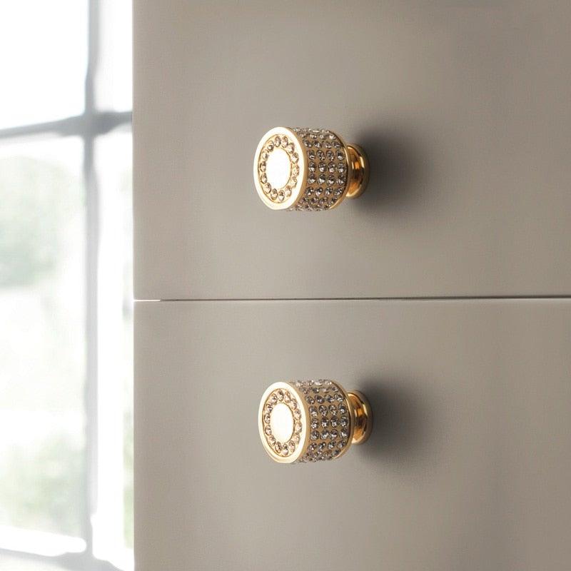 Gold Luxury Door Handles Zinc Alloy Cabinet Handle Drawer Knobs European Wardrobe Pulls Kitchen Furniture Handle Wardrobe Drawer Dresser Closet Furniture Door Handles Knobs Kitchen Office Home Hardware Stevvex