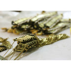 Double Tassel Statement Necklace Cotton Tassel Metal Fringe 32in Chain Handmade BandsCo Straps