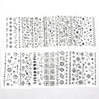 Gold Moon Star 3D Nail Stickers Ultra-thin Adhesive Decals Nail Art Decorations Stamping Manicure Nails Stickers Tool 3d Nail Decal Stickers Manicure Nail Art Decoration Accessories Holographic Old English Character Nail Self-Adhesive Sticker