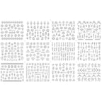 Gold Moon Star 3D Nail Stickers Ultra-thin Adhesive Decals Nail Art Decorations Stamping Manicure Nails Stickers Tool 3d Nail Decal Stickers Manicure Nail Art Decoration Accessories Holographic Old English Character Nail Self-Adhesive Sticker