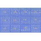 Gold Moon Star 3D Nail Stickers Ultra-thin Adhesive Decals Nail Art Decorations Stamping Manicure Nails Stickers Tool 3d Nail Decal Stickers Manicure Nail Art Decoration Accessories Holographic Old English Character Nail Self-Adhesive Sticker