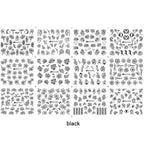 Gold Moon Star 3D Nail Stickers Ultra-thin Adhesive Decals Nail Art Decorations Stamping Manicure Nails Stickers Tool 3d Nail Decal Stickers Manicure Nail Art Decoration Accessories Holographic Old English Character Nail Self-Adhesive Sticker