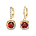1ct GRA-Certified Moissanite Drop Earrings VVS D 18K Gold Plated 925 Sterling BandsCo Straps