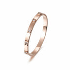 Gold Plated Hinged Bangle With Square Cubic Zirconia