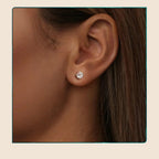 Gold Plated Moissanite Stud Earrings 925 Sterling Silver Engagement Bridal Gift BandsCo Straps
