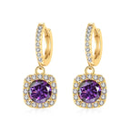 1ct GRA-Certified Moissanite Drop Earrings VVS D 18K Gold Plated 925 Sterling BandsCo Straps