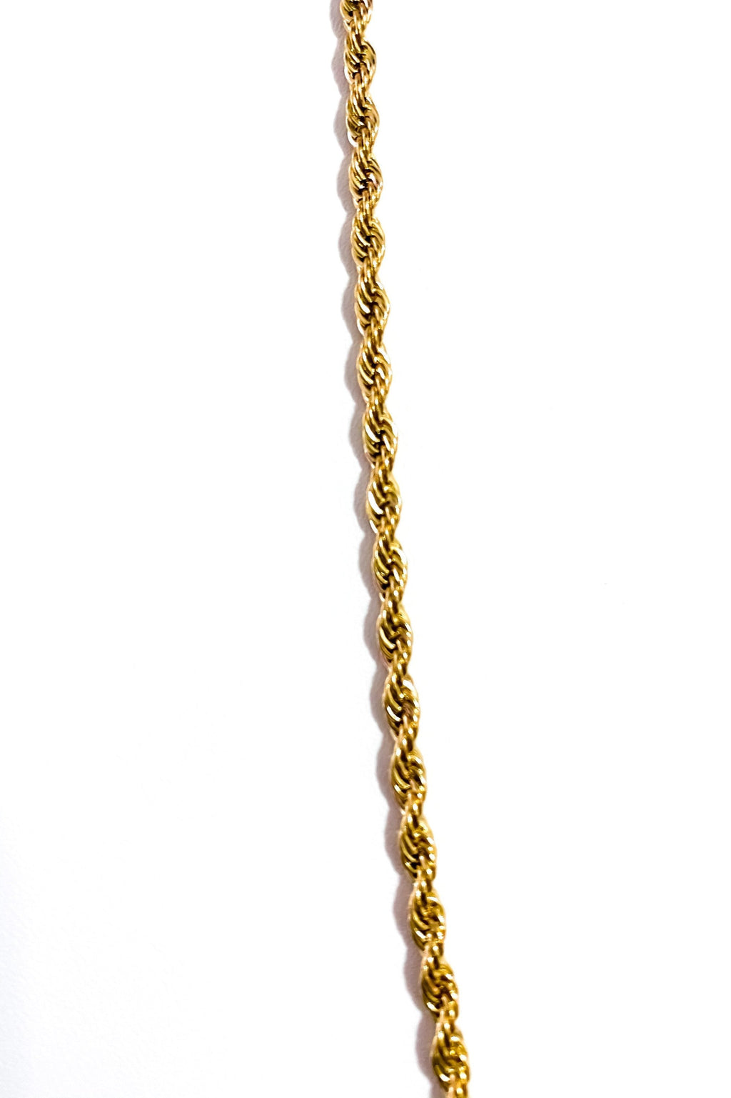 Gold Rope Chain Necklace 24 Inch Unisex Classic Everyday