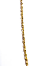 Gold Rope Chain Necklace 24 Inch Unisex Classic Everyday