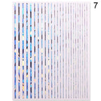 Gold Silver 3D Nail Sticker Curve Stripe Lines Nails Stickers Gradient Adhesive Striping Tape Nail Art Stickers Decal Decoration Metallic Curve Strip Line Nail Decal Self-Adhesive 3D Wave Design Decoration for Women Girls Stevvex