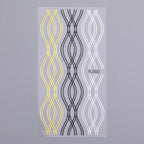 Gold Silver 3D Nail Sticker Curve Stripe Lines Nails Stickers Gradient Adhesive Striping Tape Nail Art Stickers Decal Decoration Metallic Curve Strip Line Nail Decal Self-Adhesive 3D Wave Design Decoration for Women Girls Stevvex