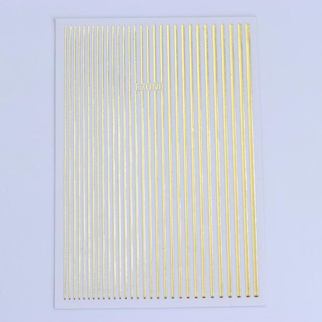 Gold Silver 3D Nail Sticker Curve Stripe Lines Nails Stickers Gradient Adhesive Striping Tape Nail Art Stickers Decal Decoration Metallic Curve Strip Line Nail Decal Self-Adhesive 3D Wave Design Decoration for Women Girls Stevvex