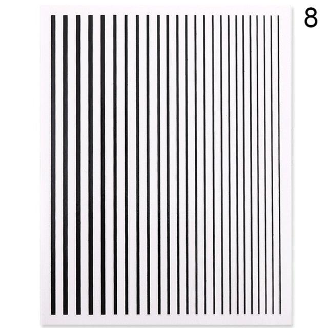 Gold Silver 3D Nail Sticker Curve Stripe Lines Nails Stickers Gradient Adhesive Striping Tape Nail Art Stickers Decal Decoration Metallic Curve Strip Line Nail Decal Self-Adhesive 3D Wave Design Decoration for Women Girls Stevvex