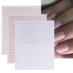 Gold Silver 3D Nail Sticker Curve Stripe Lines Nails Stickers Gradient Adhesive Striping Tape Nail Art Stickers Decal Decoration Metallic Curve Strip Line Nail Decal Self-Adhesive 3D Wave Design Decoration for Women Girls Stevvex