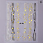 Gold Silver 3D Nail Sticker Curve Stripe Lines Nails Stickers Gradient Adhesive Striping Tape Nail Art Stickers Decal Decoration Metallic Curve Strip Line Nail Decal Self-Adhesive 3D Wave Design Decoration for Women Girls Stevvex