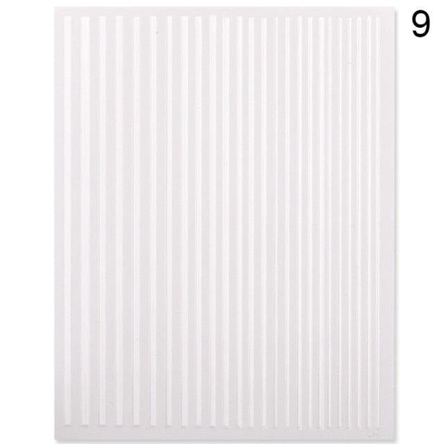 Gold Silver 3D Nail Sticker Curve Stripe Lines Nails Stickers Gradient Adhesive Striping Tape Nail Art Stickers Decal Decoration Metallic Curve Strip Line Nail Decal Self-Adhesive 3D Wave Design Decoration for Women Girls Stevvex