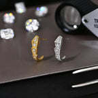 Moissanite Stud Earrings 925 Sterling Silver D Color VVS1 Solitaire For Women BandsCo Straps