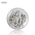 Gold Silver Irregular Aluminum Foil Paper Nail Art Sticker 3D Glitter Manicure UV Gel Polish Nail Decoration Tools Decoration Stickers Decoration New Gold Nail Transfer Foils for Nail Arts Nails Supply Holographic Effect Nail Art Foil Stickers Stevvex