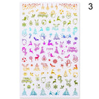 Gold Silver White Snowflakes 3D Nail Stickers Iridescent Self Adhesive Transfer Decals Manicures Art Decoration Slider  Nails Decals Sticker Hot Sexy Girl Tip Back Glue Decal Cool Lollipop Self Adhesive Acrylic Tips Tool Decoration Stevvex