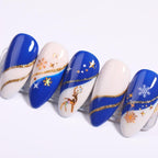 Gold Silver White Snowflakes 3D Nail Stickers Iridescent Self Adhesive Transfer Decals Manicures Art Decoration Slider  Nails Decals Sticker Hot Sexy Girl Tip Back Glue Decal Cool Lollipop Self Adhesive Acrylic Tips Tool Decoration Stevvex