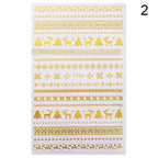 Gold Silver White Snowflakes 3D Nail Stickers Iridescent Self Adhesive Transfer Decals Manicures Art Decoration Slider  Nails Decals Sticker Hot Sexy Girl Tip Back Glue Decal Cool Lollipop Self Adhesive Acrylic Tips Tool Decoration Stevvex
