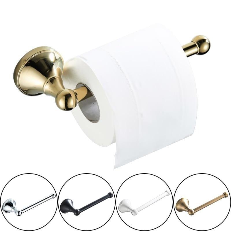 Gold Toilet Paper Holders Black Bronze Wall Mounted Chrome Antique Tissue Hanger White Roll Holder For Kitchen Bathroom Hotel Toilet Paper Holder Bathroom Toilet Paper Roll Holder Wall Mounted Retro Carved Style Tissue Holder Stevvex