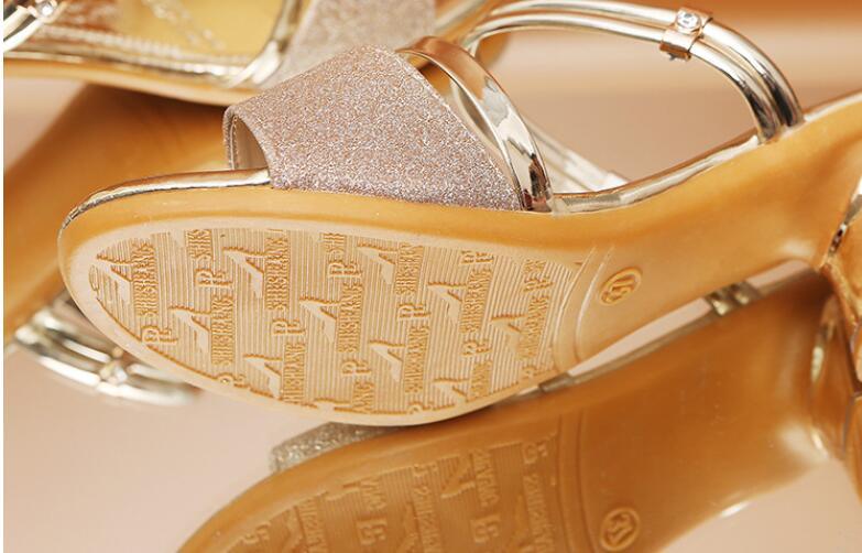Gold Women Sandals Summer Open Toe High Heels Low Heel Shoes Ankle Strap High Women Sandals Women's Open Toe Fashion Ankle Strap Low Heel Dress Party Luxury Sandals Stevvex