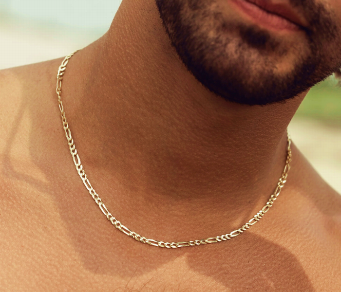14K Gold Plated Figaro Link Chain 20 Inch Necklace 3MM Jewelry For Men and Women. Cadena de Oro Laminado Collar Para Hombre Mujer Jewelry And Perfumes