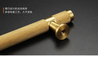 Golden Brass Knurled Textured Simple Kitchen Cabinet handle And Handles Drawer Pulls Bedroom Door Knobs  Cupboard Bathroom Door Handles Brushed Brass Pulls For Cabinets Stevvex