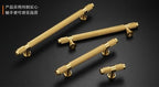 Golden Brass Knurled Textured Simple Kitchen Cabinet handle And Handles Drawer Pulls Bedroom Door Knobs  Cupboard Bathroom Door Handles Brushed Brass Pulls For Cabinets Stevvex